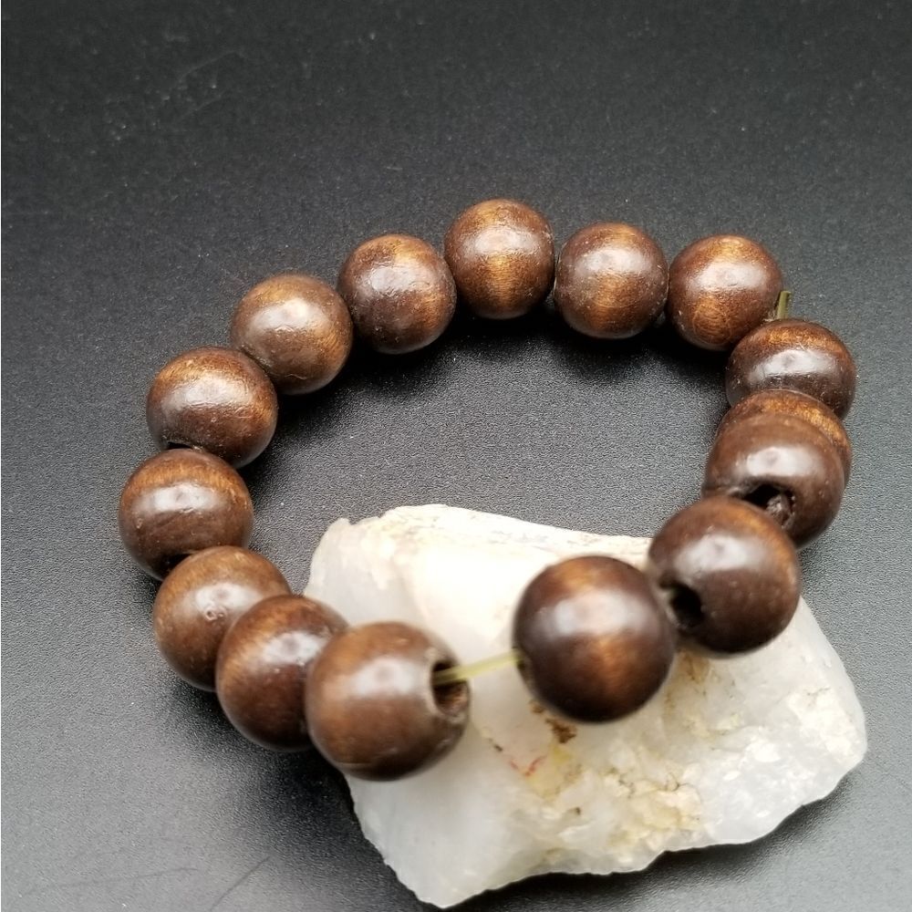 Wooden cherry wood whimsical bracelet. B639